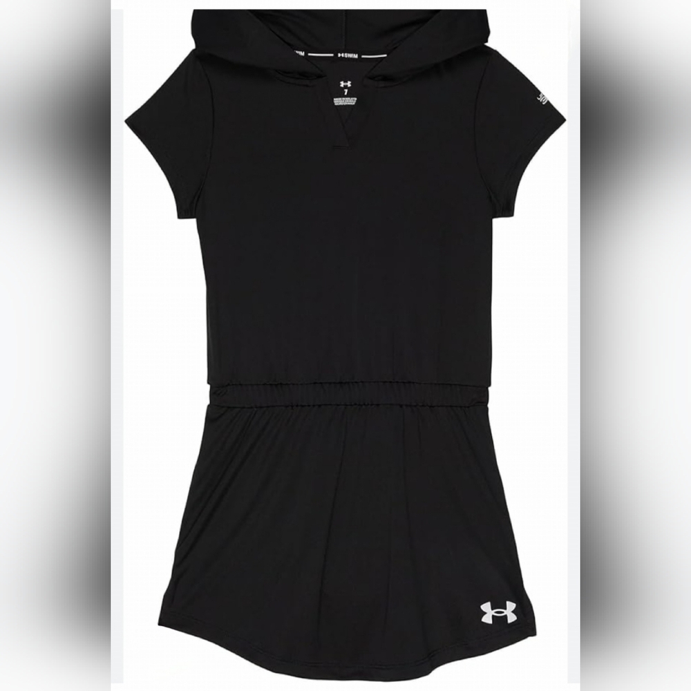 Under Armour Black Hooded Swim Cover-Up Dress UPF 30 - Size: 8